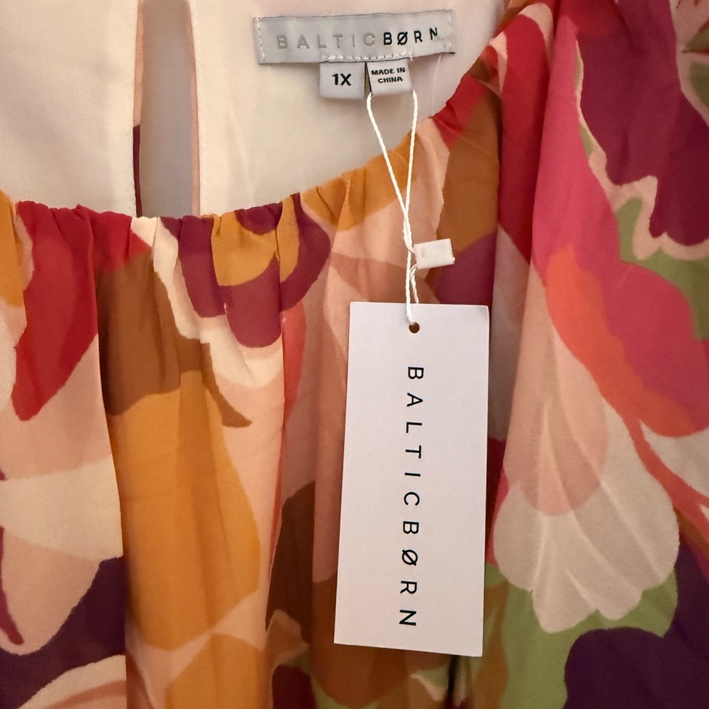 Baltic Born Pink Multi Floral Pleated Maxi Dress - Picture 3 of 5